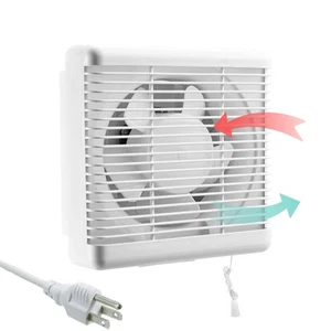 Window Shutter Exhaust Fan with Reversible Airflow 176CFM 8” Wall Mount - Picture 1 of 7