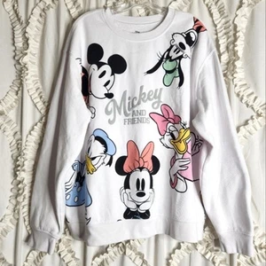 Disney Mickey and Friends White Graphic Sweatshirt Size 3X - Picture 1 of 3
