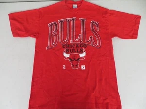 Vintage Chicago Bulls T Shirt Mens Large Logo 7 Made In USA Single Stitch 90s - Picture 1 of 8