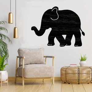 Elephant Walking Cut out, Wood plaque sign, Home decor, Craft supplies - Picture 1 of 4