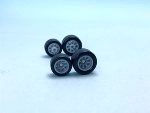 R375 Hotwheels 1/64 Real riders# Watanabe Grey 8/10mm Extra Long RUBBER TIRES - Picture 1 of 3