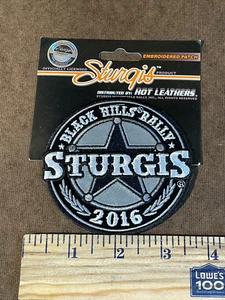 NOS Sturgis Black Hills Rally 2016 Embroidered Patch by Hot Leathers Round Star - Picture 1 of 1