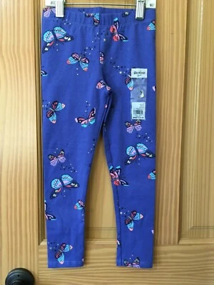 NWT OshKosh Girls Butterfly Leggings Blue 6/6X,7,8,10,12,14 - Image 1 of 2
