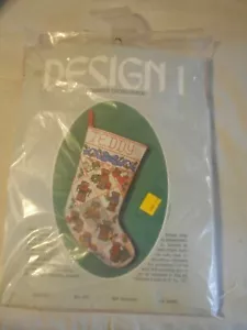Design 1 Counted Cross Stitch Christmas Stocking Open but complete - Picture 1 of 4
