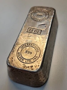 Vintage International Ltd. Inc. 25oz Silver Bar .999 Fine - Picture 1 of 6