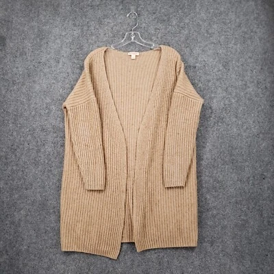 Cárdigan polar rojo Brooks Brothers para mujer L grande marrón acanalado frente abierto suéter Foto 1 de 4