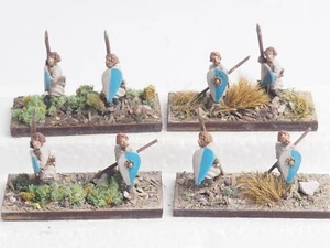15MM DARK AGES NORMAN MEDIUM SPEARMEN X 8. PAINTED. BLACK 620 - Picture 1 of 6