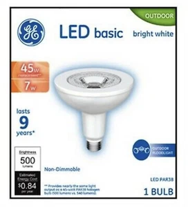 Part 36451,G E Lighting,GE, LED7DP38FL, 7W, Par38, Dimmable, LED Bulb, 500 Lumen - Picture 1 of 3