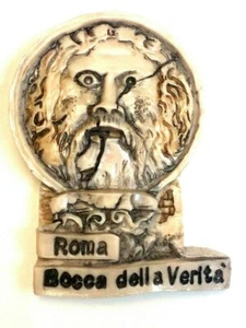 Imán de refrigerador de recuerdo 3D Mouth of Truth, hecho en Italia - Imagen 1 de 1