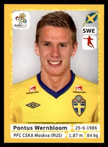 Panini Euro 2012 (Swiss Platinum Edition) Pontus Wernbloom (Sweden) No. 445