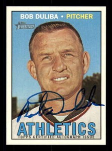 2016 Topps Heritage Real One Autograph/Auto #BD Bob Duliba Athletics Blue Ink