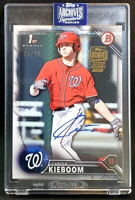 Carter Kieboom - Topps Archives SS 2020 (2016 Bowman Draft) recompra automática #SN/27 Foto 1 de 2