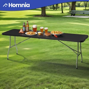 8ft Folding Portable Outdoor Camping Table Resin Tabletop Waterproof Party - Picture 1 of 11
