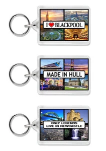 U.K City Keyring / Bag Tag / Key Chain - Choice of 20 cities *Souvenir Gift* - Picture 1 of 71
