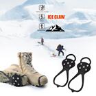 5 Teeth Ice Gripper Crampons Non-Slip Climbing Hiking Shoes Covers (Black)