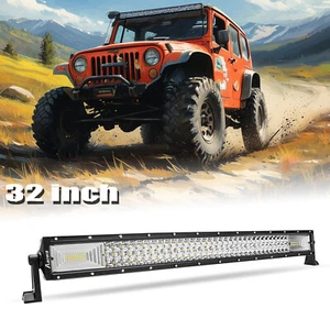 TRI-Row 32inch 180W Roof LED Light Bar Spot Flood Truck Offroad VS 30"34"36" - Picture 1 of 16