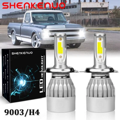 For Chevrolet C10 C20 C30 1981-1986 H4/9003 LED Headlight High-Low Lamp Bulbs - Image 1 of 4