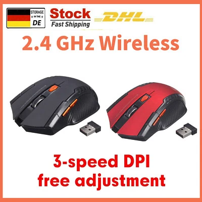 Mini PC Maus Kabellos USB Wireless Mouse Gaming Computer Notebook Laptop Funk - Bild 1 von 4