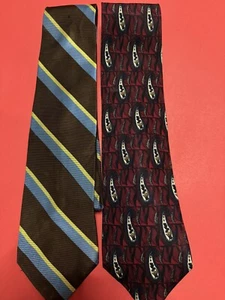 VTG JOHN W NORDSTROM Mens 100% Silk Necktie & Unmarked Silk Tie - Picture 1 of 5