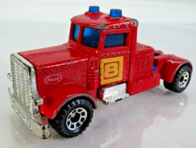 Matchbox Peterbilt Fire Truck Lorry 1:80 Red Collectible Toy Car Vintage - Image 1 of 4