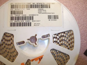 QTY (500) 68uf 6.3V 10% D CASE 7343 SMD TANTALUM CAPACITORS T491D686K006AS KEMET - Picture 1 of 2