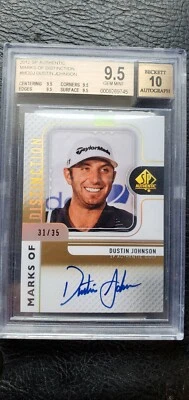 2012 SP AUTHENTIC DUSTIN JOHNSON MARKS OF DESTINCTION ROOKIE RC AUTO BGS 9.5 UDA - Image 1 of 2