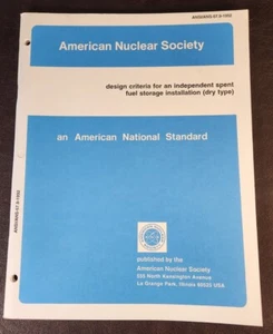 American Nuclear Society, Design Criteria/Fuel Storage, ANSI/ANS-57.9-1992 - Picture 1 of 4
