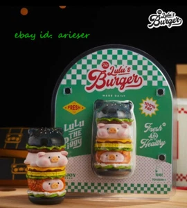52toys Hamburger Black Lulu The Piggy Pvc Limited Pendant 8cm Action Figure NEW - Picture 1 of 4