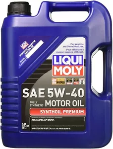 NEW LIQUI MOLY HIGH TECH GERMAN SYNTHETIC MOTOR OIL - 5W40 - 5 LITER 2041 - Picture 1 of 2