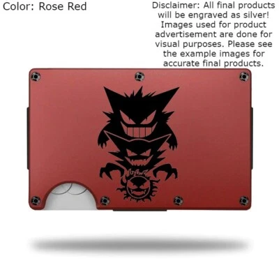 Custom "GENGAR 2" Laser Engraved Wallet - Pick A Wallet Color - Image 1 of 4
