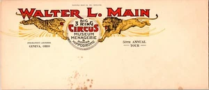 1930s Walter L. Main Circus Museum Hippodrome Envelope Cachet, Geneva Ohio - Picture 1 of 1