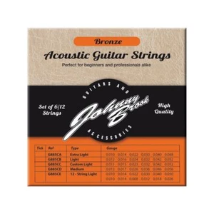 Bronze Acoustic Guitar Strings Set of 6 (Gauge 013/.017/.026/.036/.046/.056) - Picture 1 of 2
