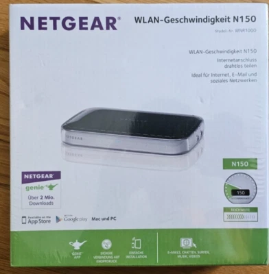 NETGEAR 150 4 10/100 Wireless N Router (WNR1000-100GRS) - Bild 1 von 4
