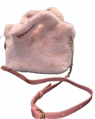 Bolso de Mano Cynthia Rowley Rosa Cartera de Piel Sintética Mango de Metal Dorado 7 X 9 Foto 1 de 4