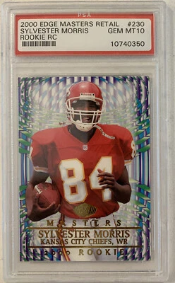 2000 Edge Masters Retail Sylvester Morris #230 Rookie PSA Gem MT 10, (B29) - Image 1 of 2