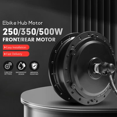 48V 250W 350W 500W MTB E-bike Brushless Gear Front Rear Hub Motor Conversion Kit - Image 1 of 4