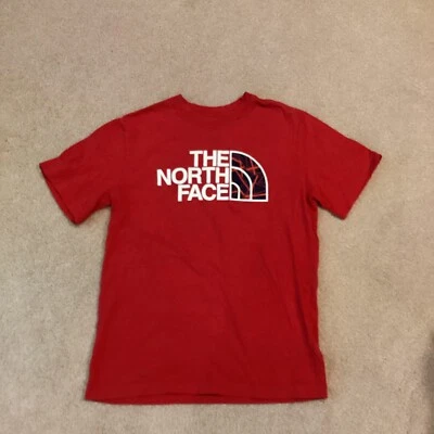 CAMISETA MANGA CORTA THE NORTH FACE NIÑOS 10-12, LOGO DELANTERO SOBRE ROJO Foto 1 de 2
