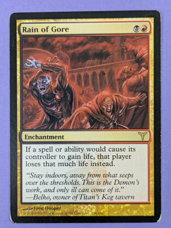 MTG Magic The Gathering: Dissension: Rain of Gore #126/180 Rare - NM - Image 1 of 2
