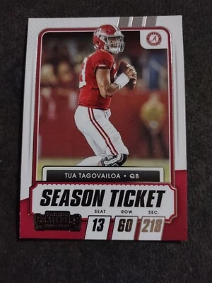 2021 Panini Contenders Draft Picks #25 Tua Tagovailoa Alabama Football Card - Image 1 of 2
