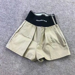 Alexander Wang Shorts Womens 0 Safari Shorts White Logo High Waist Pleated - Bild 1 von 11