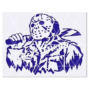 Jason Voorhees Stencil – Spooky Scary Horror – Halloween Ghost & Zombie - Picture 1 of 5