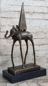 Salvador Dali Elefant Mit Lang Beine Messingskulptur Kunst Deko Statue Figur - Bild 1 von 10