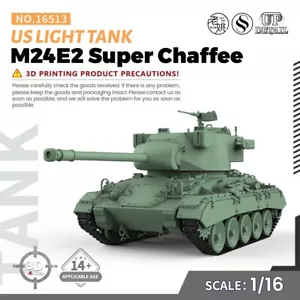 SS16513 1/16 kit modellino militare US M24E2 Super Chaffee carro armato leggero STAMPA 3D - Foto 1 di 5