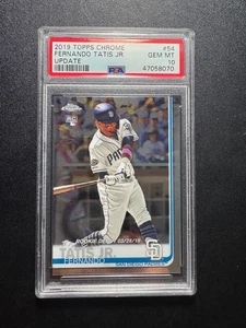 2019 Topps Chrome Update Fernando Tatis Jr. RC Rookie #54 Padres PSA 10 - Bild 1 von 2