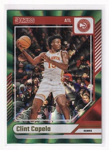 2024 Donruss Clint Capela #142 - Green Laser Holo | Atlanta Hawks - Picture 1 of 3