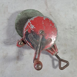 Vintage Hand-Crank Bench Grinder Sharpening Wheel, Made in Great Britain - Picture 1 of 4