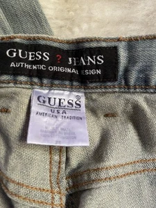 Vintage Guess Jeans Women Size 28 LIGHT Blue Wash Original Classic Fit Y2K - Picture 1 of 7