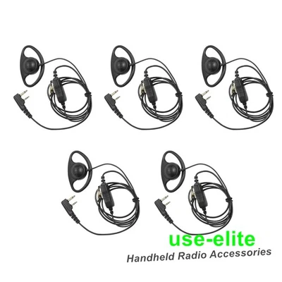 5X D Style Shape Earpiece Headset For IC-F3011 IC-F4011 F3001 F4001 V80  Radio - Image 1 of 4