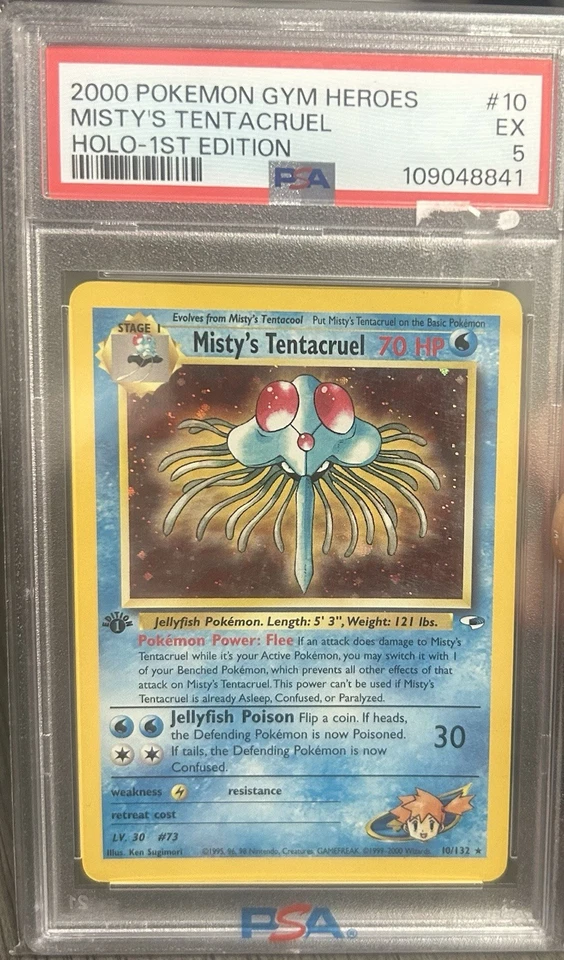 Pokémon TCG Misty's Tentacruel Gym Heroes 1st Edition PSA 5 - Image 1 of 1