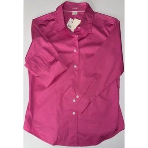 Camicia elegante J.Crew vintage abbottonata cotone elasticizzato carriera taglia M - Foto 1 di 7